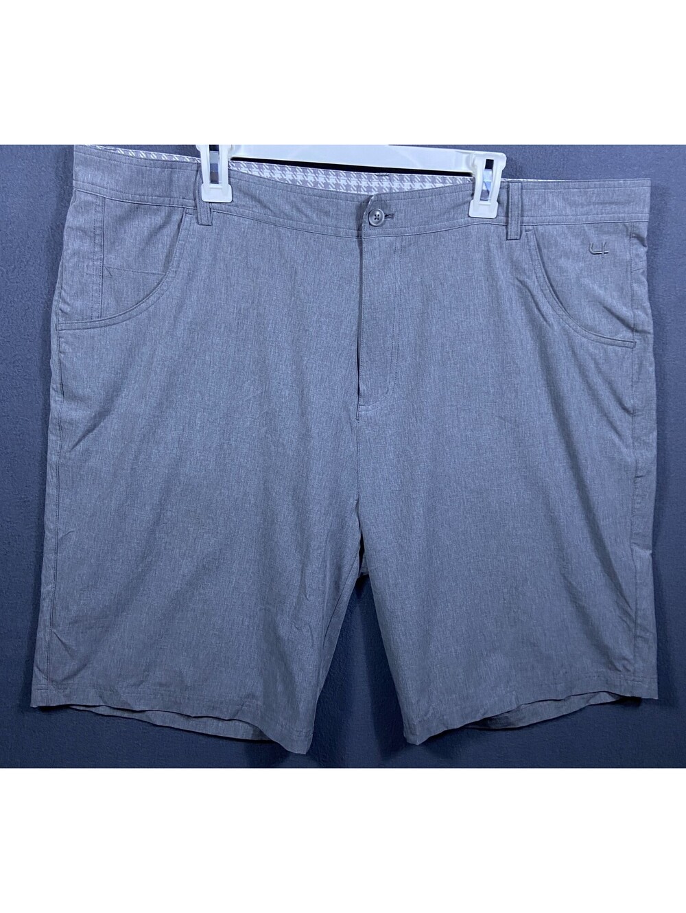 Short Par 4 Golf Tennis Shorts Mens 44x10 44 Grey Performance Stretch Flat EUC!